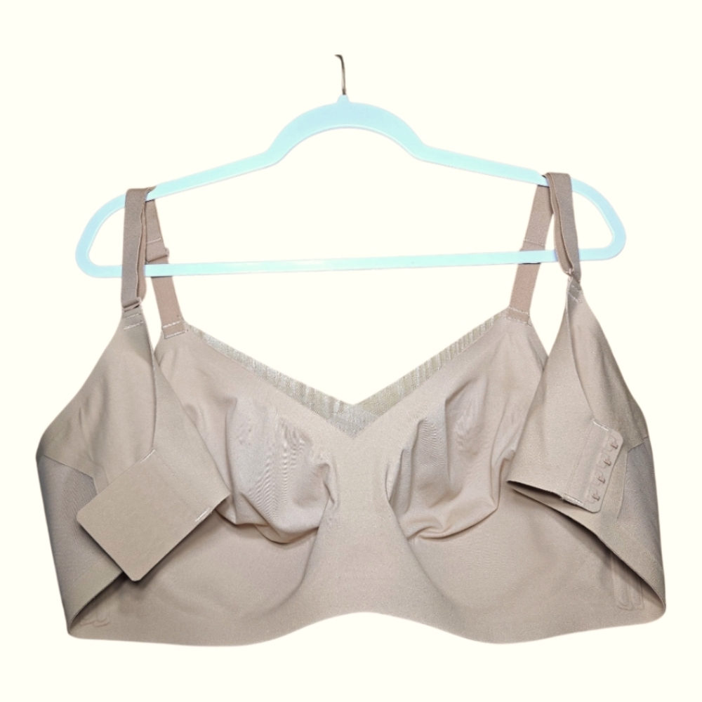 Honeylove Crossover Wireless Sports Bra Smoothing Sand Tan Brown Plus Size 3X - Picture 6 of 6
